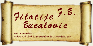 Filotije Bucalović vizit kartica